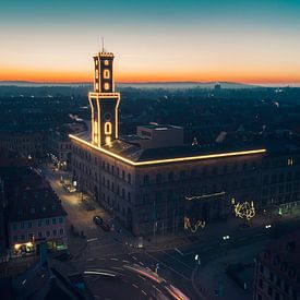 Stadhuis Fürth bij zonsondergang van Faszination Fürth