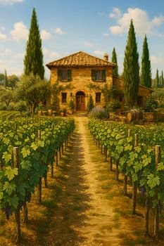 Traditionelle toskanische Villa inmitten der wunderschönen italienischen Landschaft