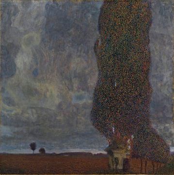 Gustav Klimt - Naderend onweer (De grote populier II) (1903) van Peter Balan