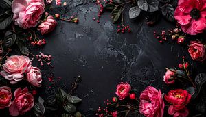 Rote und rosa Rosen