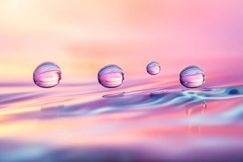 Wassertropfen in Farben von Poster Art Shop