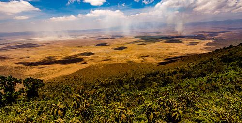 Uitzicht op de Ngorongoro krater