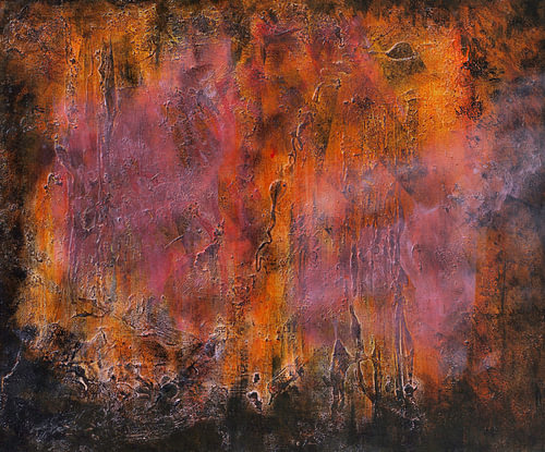 Entrailles – Peinture à l'huile abstraite sur toile