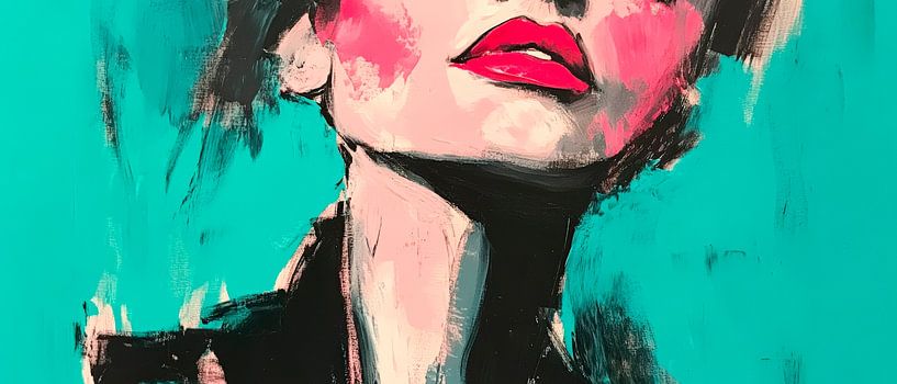 Femme Fatale - Expressive watercolour art by Poster Art Shop