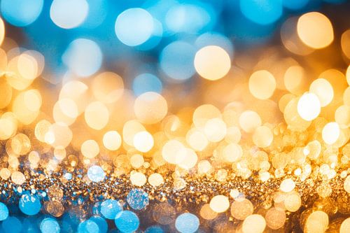 Fonkelende lichtjes in blauw en goud