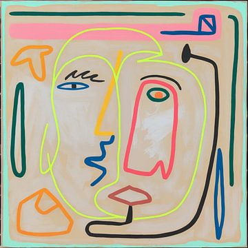 Figuratief abstract - Eerbetoon aan Picasso 10