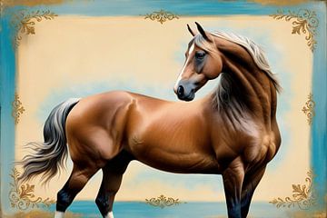 Klassieke illustratie van een paard van Art & Soul Creations