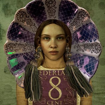 Pop-Art Beauty Holland Parelmoer Postzegel