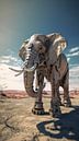 Galactische Goliath | Een olifant op een andere planeet van Eva Lee thumbnail