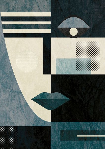 Abstract portret van Mirjam Duizendstra