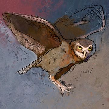 Animal painting of an owl