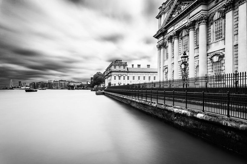 Schwarz-Weiß London Greenwich, Old Royal Naval College von Mark de Weger