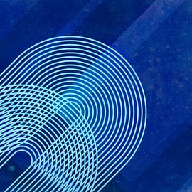 Retro rainbow monochrome by Mad Dog Art