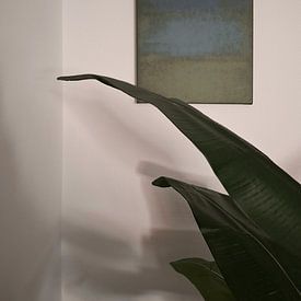 Photo de nos clients: Résumé en tons de vert profond par Rietje Bulthuis, sur toile