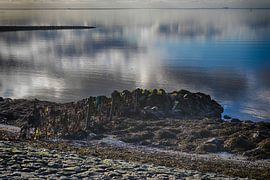 Spiegeling op de Waddenzee