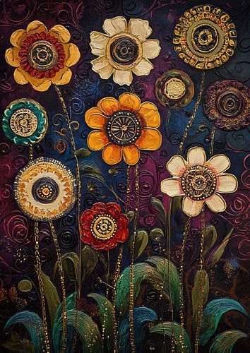 Lebendiger Fantasie-Blumengarten