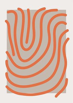 Fingerprint - grafische vorm op beige achtergrond