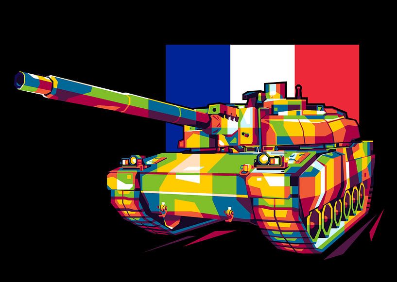 AMX 56 Leclerc in WPAP Illustratie van Lintang Wicaksono