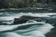 Rocher dans la rivière norvégienne par Colin van Wijk Aperçu