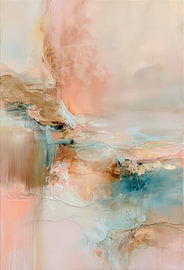 Soft Pink Luxury in Abstract Art by Joriali Abstract