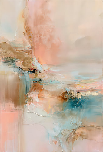 Zarte rosa Eleganz in der abstrakten Kunst von Joriali Abstrakte Kunst