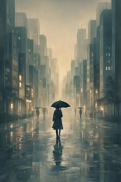 Echos der verregneten Stadt von RezArt