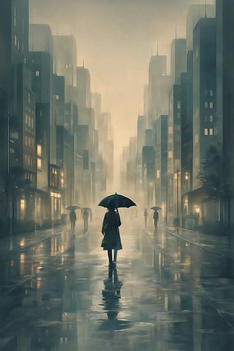 Echos der verregneten Stadt von RezArt