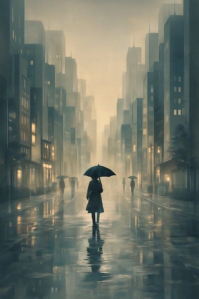 Echos der verregneten Stadt von RezArt