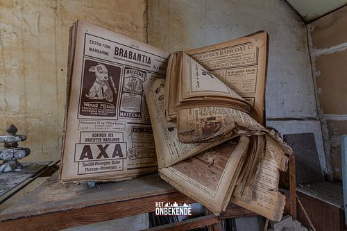 Boek of krant in decay.