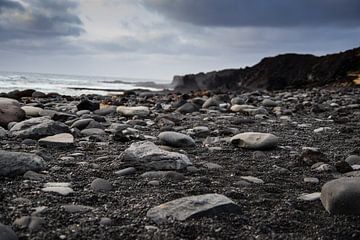 Djúpalónssandur-strand op Snæfellsnes, IJsland van Marie-Christine Alsemgeest-Zuiderent