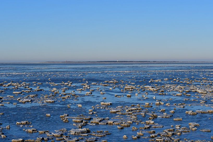 Ice on the tidal flats by Bernard van Zwol