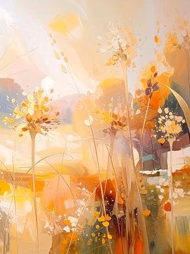 Goldene Morgenröte: Verträumte Flora in warmem Licht von Studio Pieternel