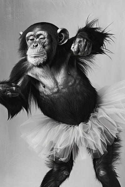 Ballerine singe par Poster Art Shop