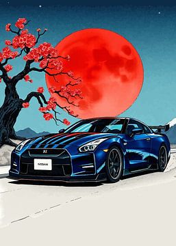 Nissan GT-R R34 Ukiyo-e van MIROKKU