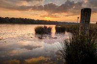Winters nat avondrood