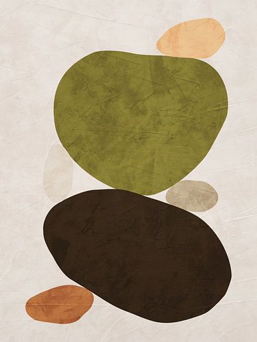 Moderne Organisch Geometrische Abstrakte Kunst