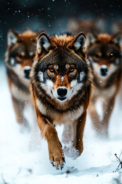 Wolves in snowy landscape by Imperial Art House