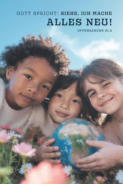 Verset de l'année 2026 motif enfants par Jonathan Schöps | UNDARSTELLBAR.COM — Pensées visuelles sur Dieu