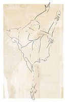 The dance | Minimalist line drawing of a ballet dancer