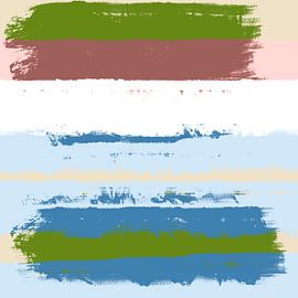 Expressive Pastel Impressions: Bright Brushstroke Abstraction by Dina Dankers