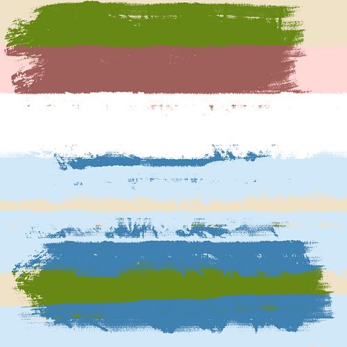 Expressieve Pastel Impressies: Heldere Penseelstreek Abstractie