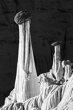 The Wahweap Hoodoos in Black and White