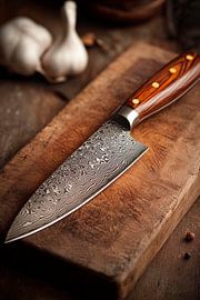 Couteau de cuisine Planche en bois sur Poster Art Shop