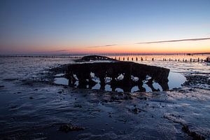 Sonnenaufgang am Wattenmeer in den Niederlanden