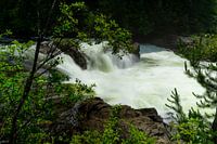Small waterfall along a river