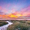Zonsondergang  Texel in Nederland van Hilda Weges