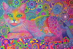 Peinture du chat sur De Mooiste Kunst