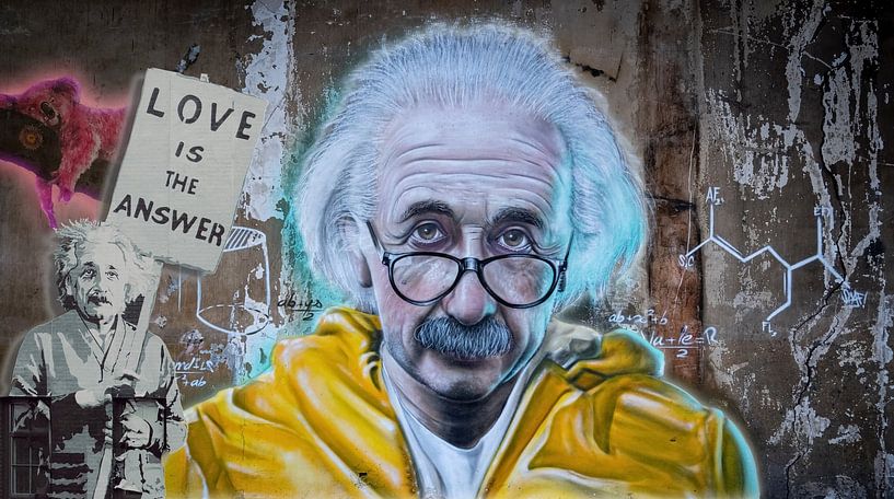 Straßenkunst Einstein von Gisela- Art for You