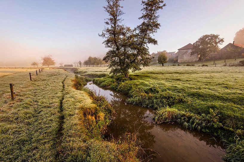Branch of the river Geul at the water mill of Wijlre by Rob Boon