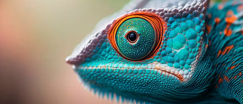 Fascinating chameleon in focus by Poster Art Shop